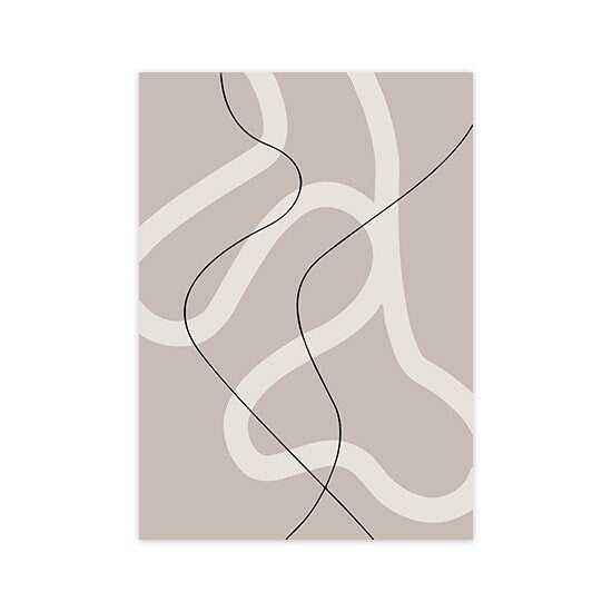 Poster Abstrakt Schwarz Beige I Inspirierende Sprüche I Wandbilder Wohnzimmer & Schlafzimmer I Deko Print Bilder I ohne Rahmen-1