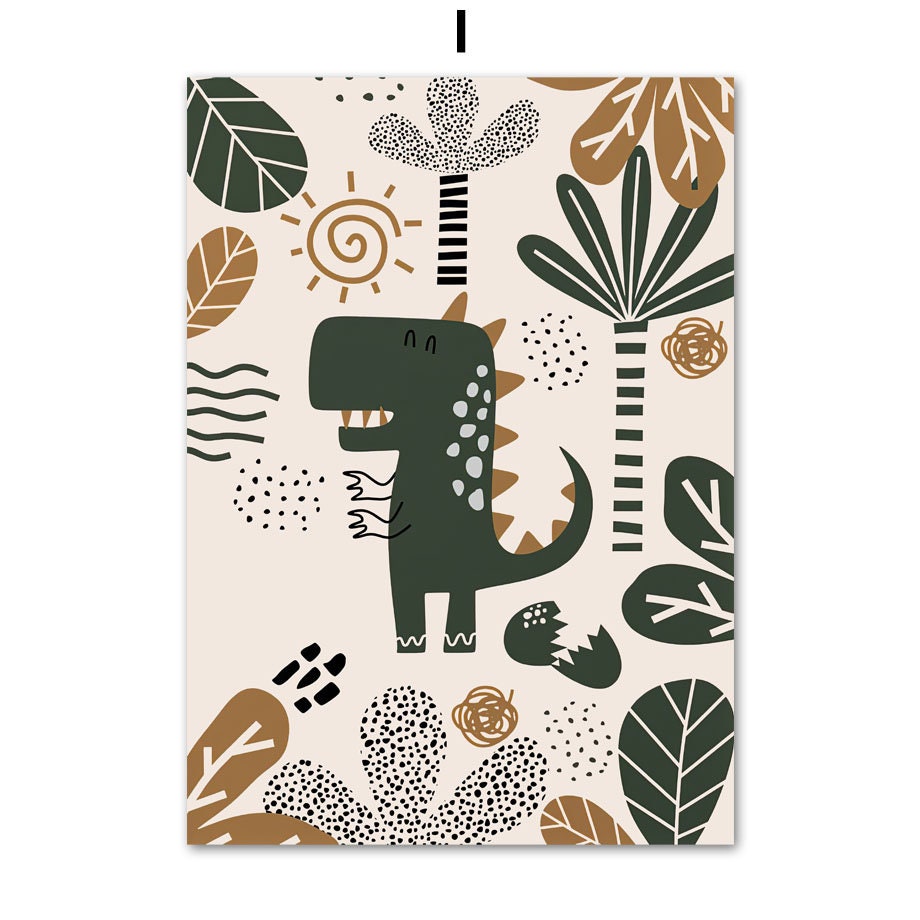 Poster Safari Abenteuer Löwe Giraffe I Kinderzimmer Wandbilder I Spielzimmer Dekoration I Wand Deko Print I ohne Rahmen-9