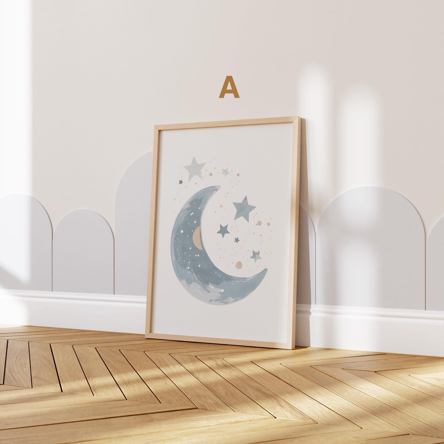 Astronaut Poster Kinderzimmer · Geschenkidee für Kinder · Kinderzimmer Deko · Weltraum Rakete & Planeten · Deko Print ohne Rahmen-3
