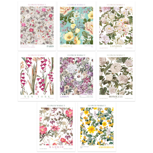 Flower Market Poster · Geschenkidee · Design Poster · Blumen · Wanddeko Wohnzimmer Küche · Wall deco · Deko Print ohne Rahmen-0