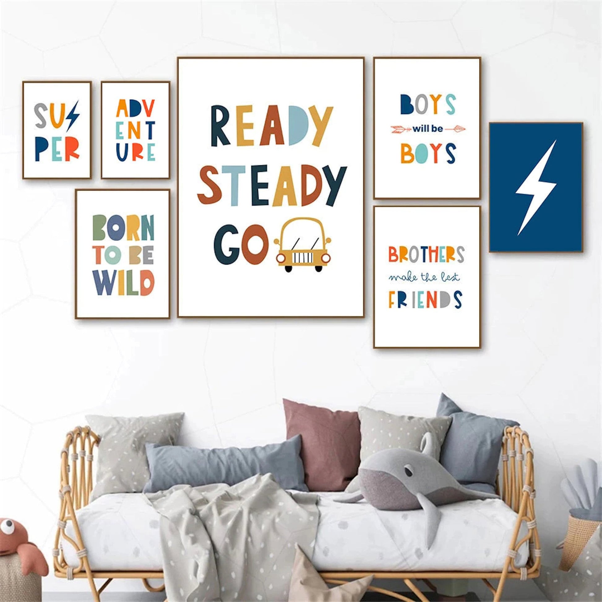 Poster Kinder Junge und Brüder Abenteuer als Deko Print ohne Rahmen-0