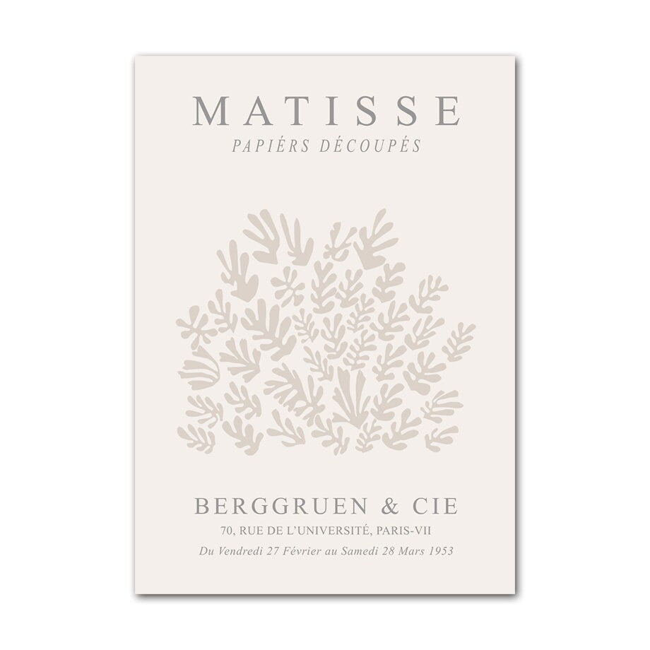 Poster Boho Abstrakt Matisse Berggruen & Cie I Bilder Wohnzimmer | Wandbilder Schlafzimmer | Deko Print ohne Rahmen | Bilder Set Kunstdruck-4