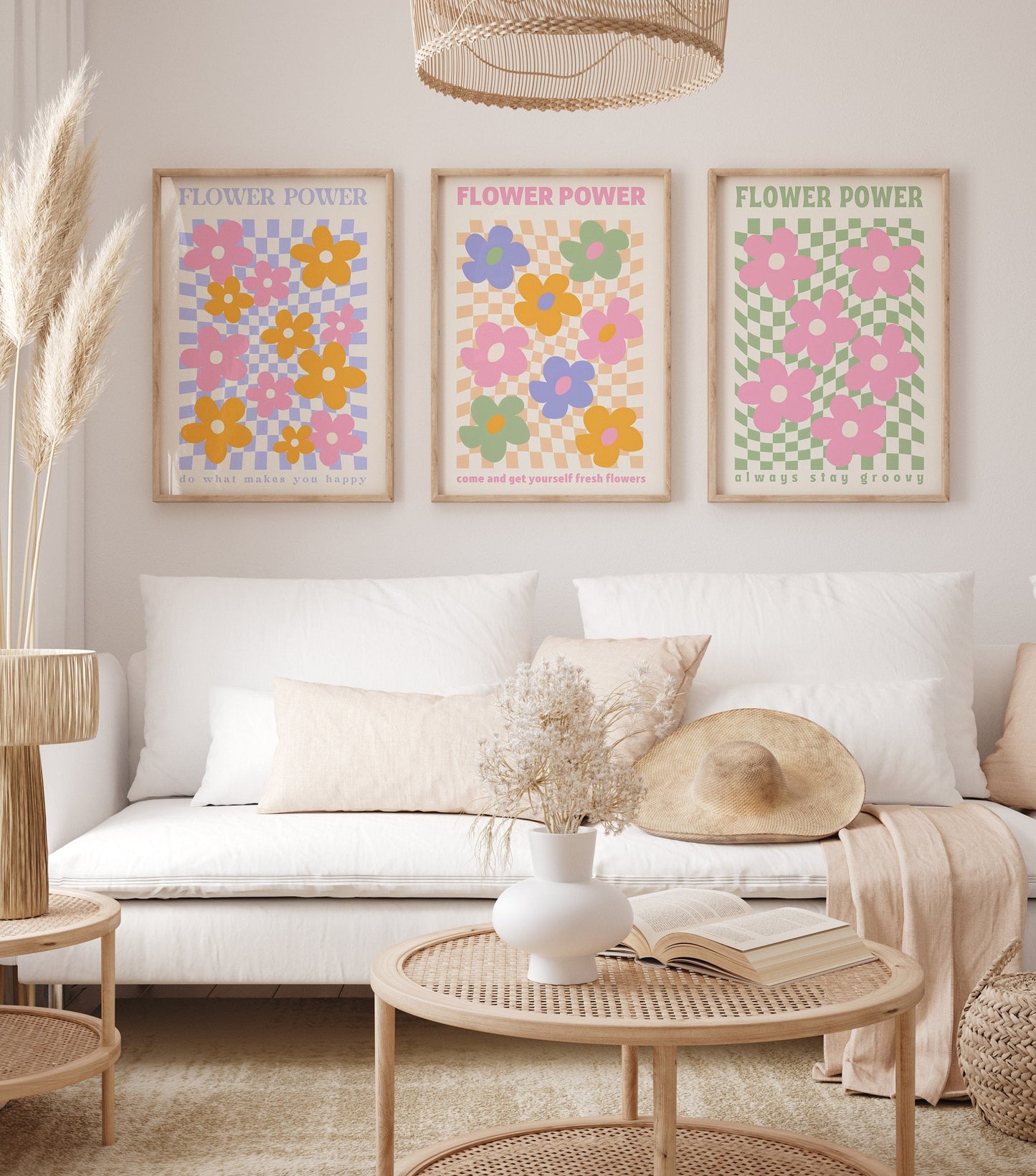 Flower Market Druck | Poster Set 3 Bilder | Botanische Wand Kunst I Wandbilder Wohnzimmer Küche Schlafzimmer Flur | Digital Download-1