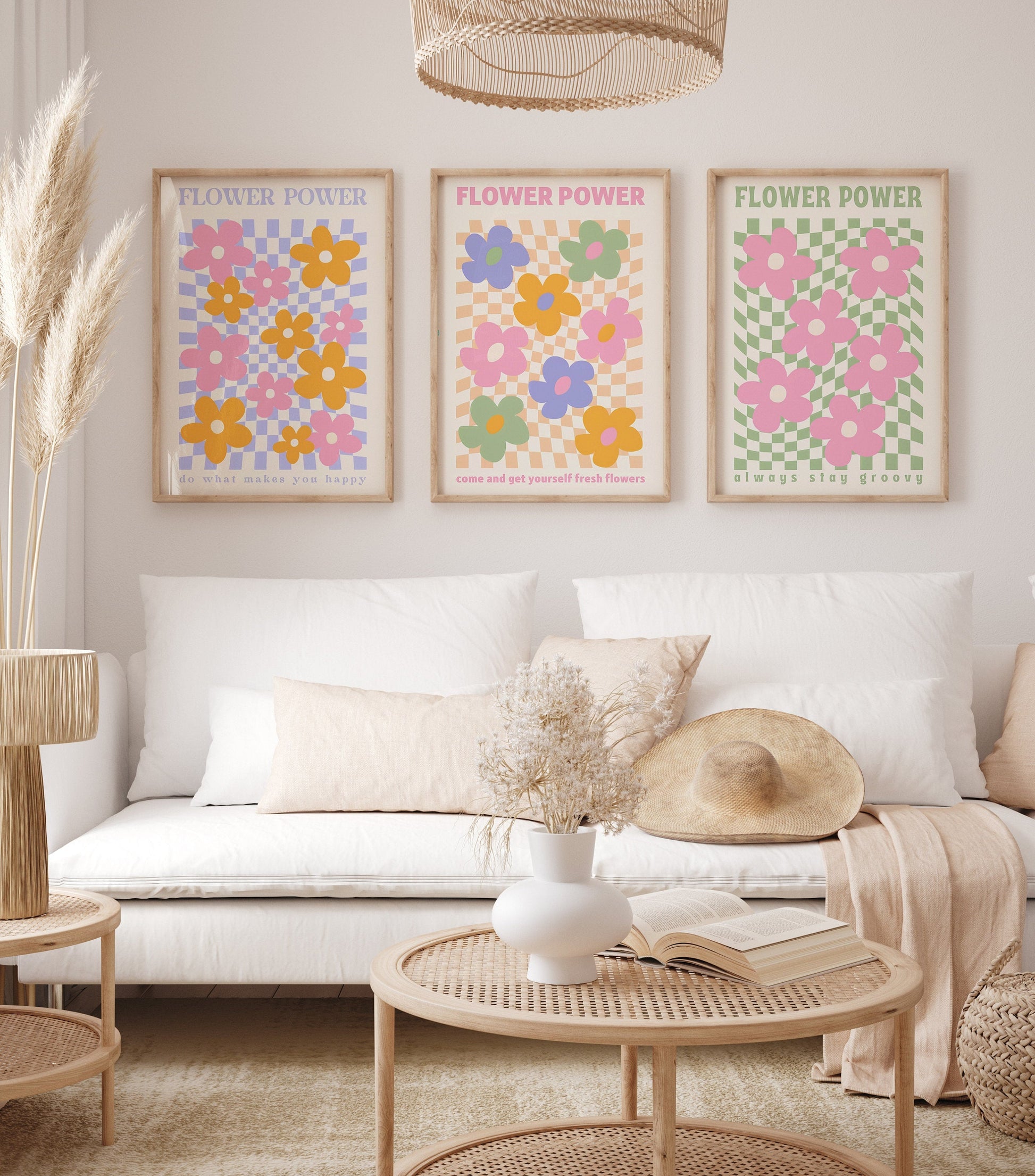 Flower Market Druck | Poster Set 3 Bilder | Botanische Wand Kunst I Wandbilder Wohnzimmer Küche Schlafzimmer Flur | Digital Download-1