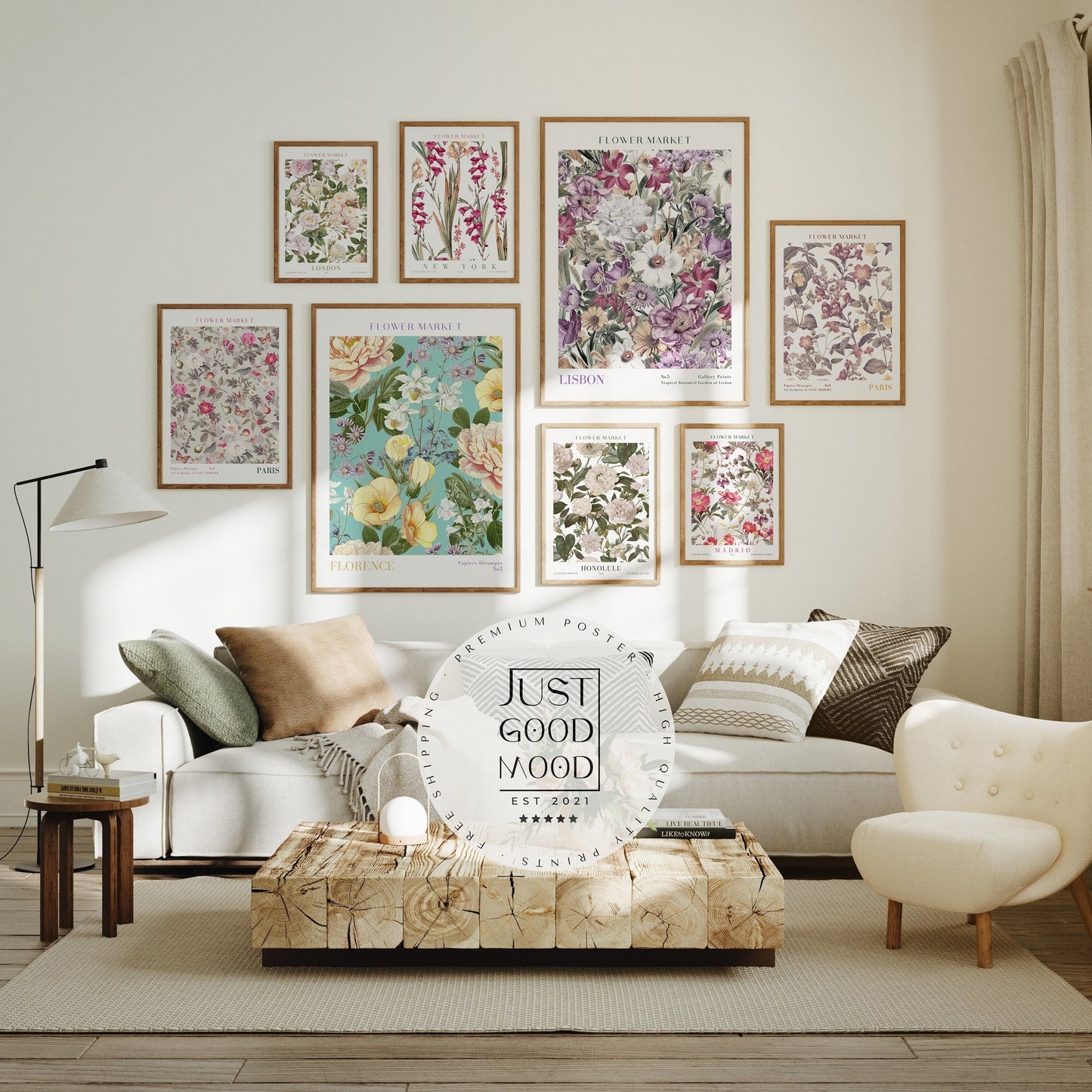 Flower Market Poster · Geschenkidee · Design Poster · Blumen · Wanddeko Wohnzimmer Küche · Wall deco · Deko Print ohne Rahmen-1
