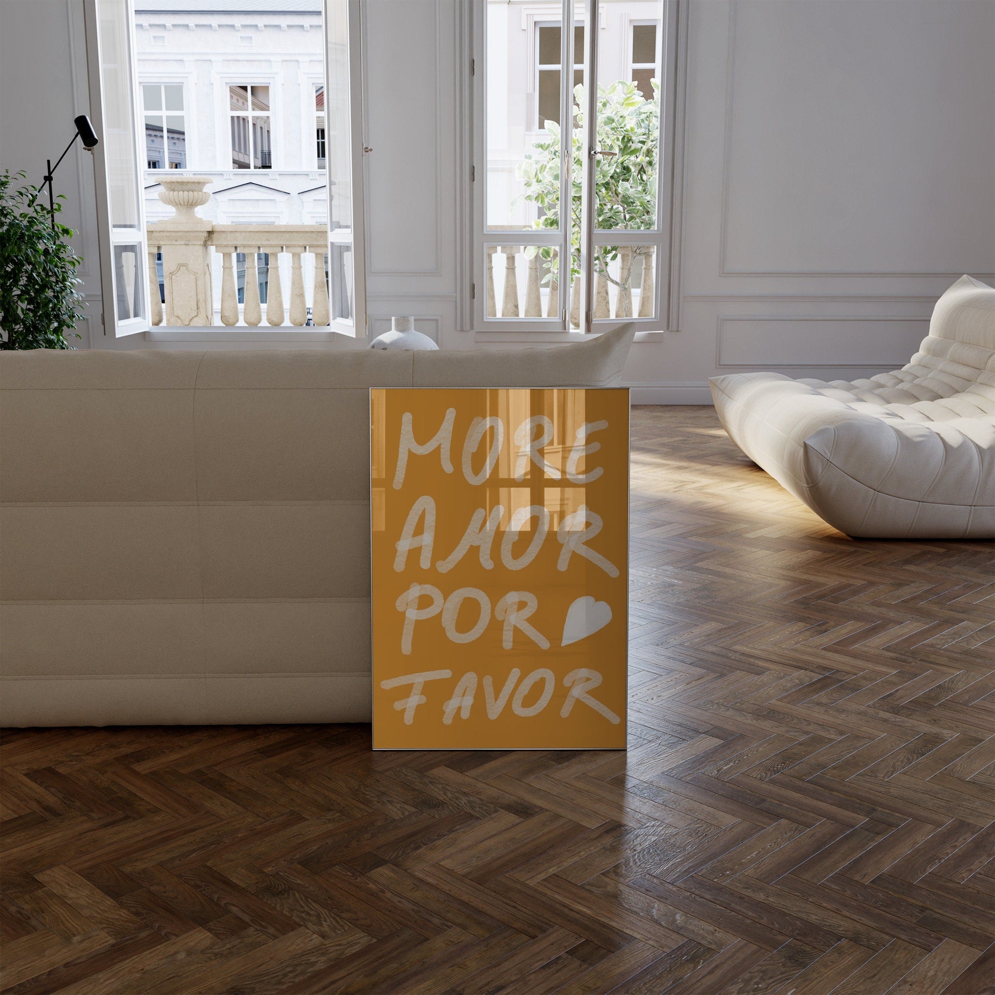 Gelb Wandkunst Handschrift Poster · Geschenkidee · More Amor Por Favor · moderne elektrisch · Wandkunst · Wand Deko · Deko Print ohne Rahmen-3