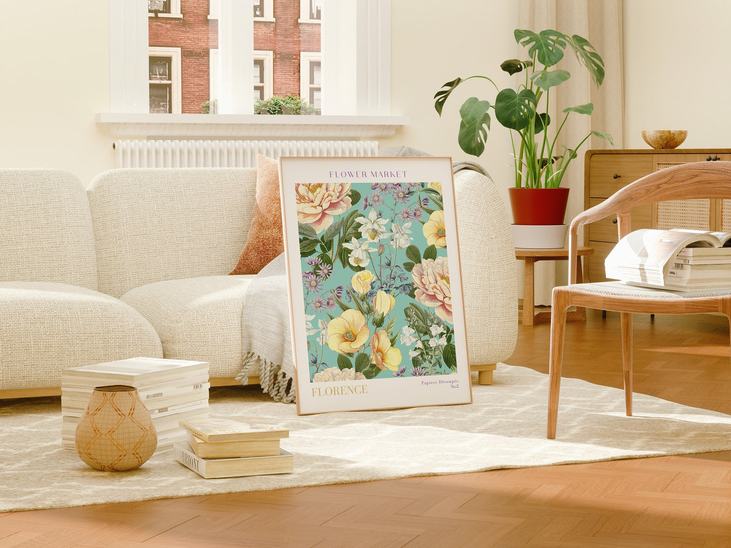 Flower Market Poster · Geschenkidee · Design Poster · Blumen · Wanddeko Wohnzimmer Küche · Wall deco · Deko Print ohne Rahmen-3