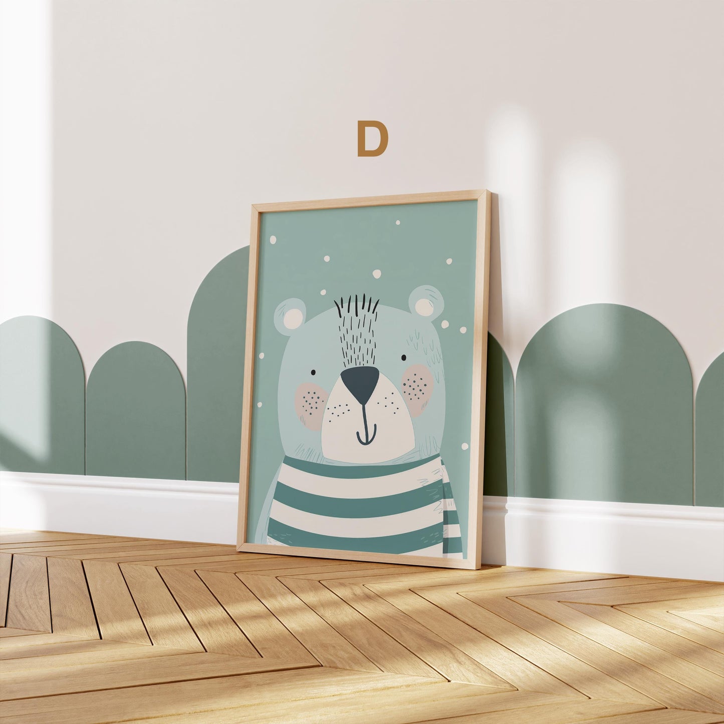 Poster Kinderzimmer Bär Wald Dschungel Aquarell Löwe Elefant · Kinderzimmer Bilder · Wand Deko · Kunst Druck · Deko Print · ohne Rahmen-6