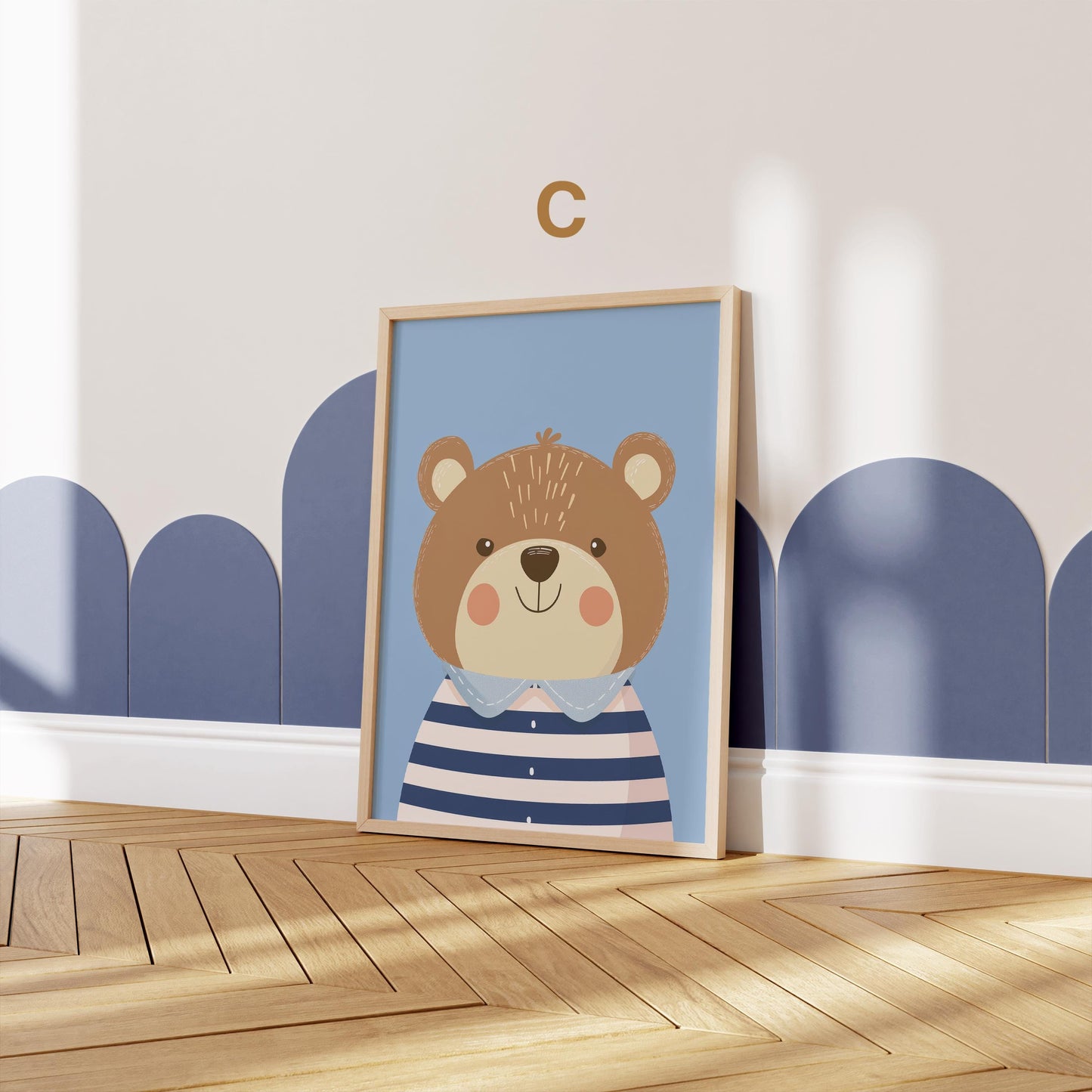 Poster Kinderzimmer Bär Wald Dschungel Aquarell Löwe Elefant · Kinderzimmer Bilder · Wand Deko · Kunst Druck · Deko Print · ohne Rahmen-5