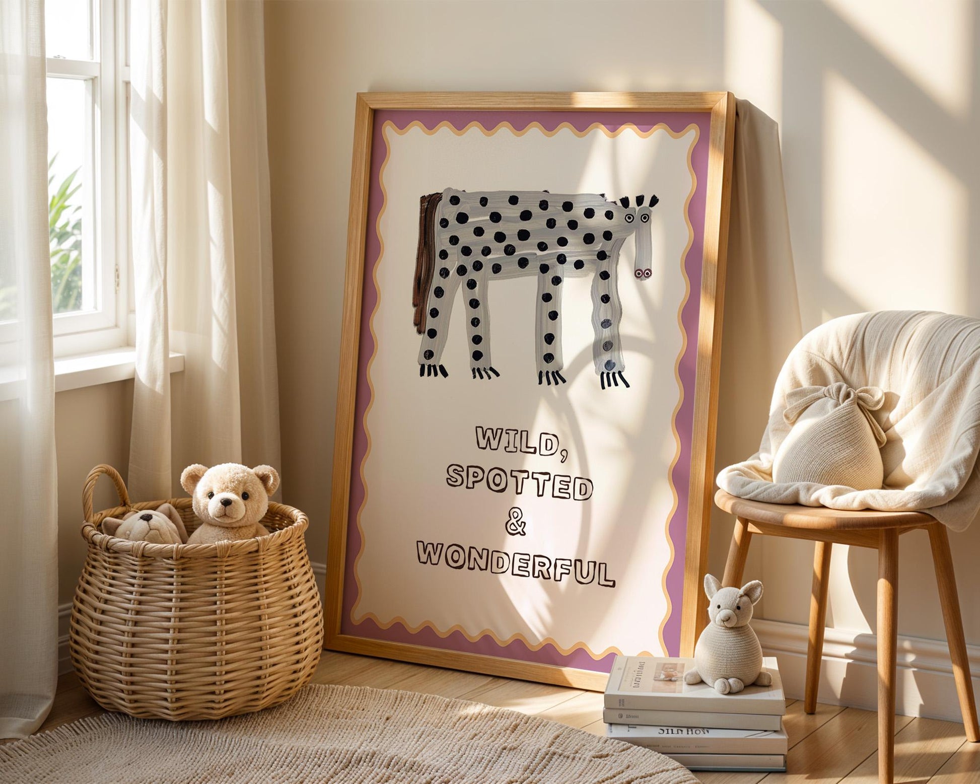 Poster Kinderzimmer Zitrone · Be Kind Spruch · Fruchtige Wanddeko mit Gesicht · Liebevolle Botschaft für Kinder · Dekoprint ohne Rahmen-3