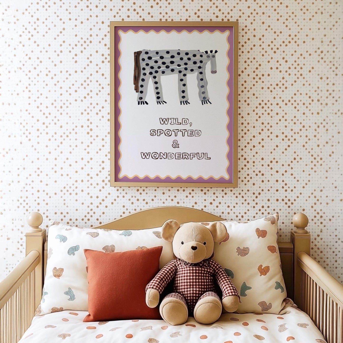 Poster Kinderzimmer Zitrone · Be Kind Spruch · Fruchtige Wanddeko mit Gesicht · Liebevolle Botschaft für Kinder · Dekoprint ohne Rahmen-4