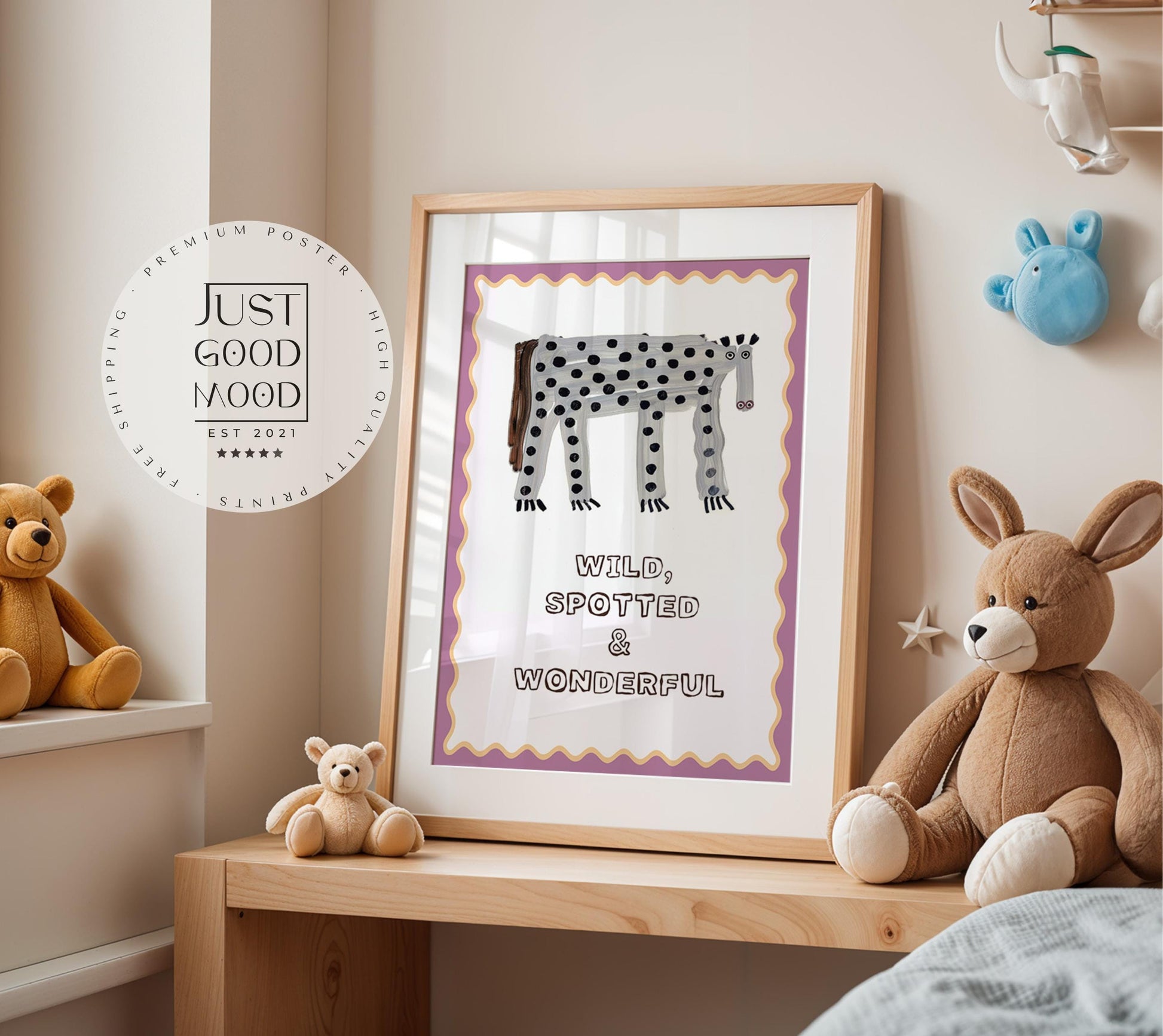 Poster Kinderzimmer Zitrone · Be Kind Spruch · Fruchtige Wanddeko mit Gesicht · Liebevolle Botschaft für Kinder · Dekoprint ohne Rahmen-0