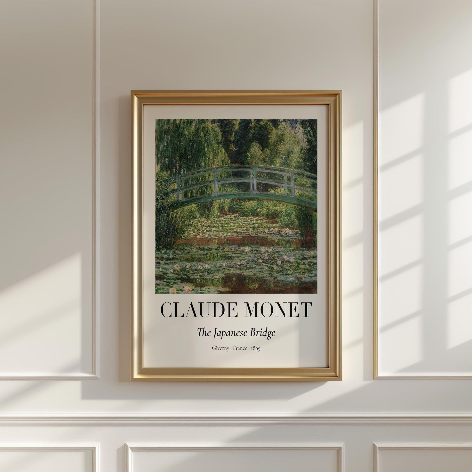 Claude Monet Poster · Japanische Brücke 1899 · Garten von Giverny · Impressionismus Seerosen Kunstdruck · Vintage Deko Print ohne Rahmen-3