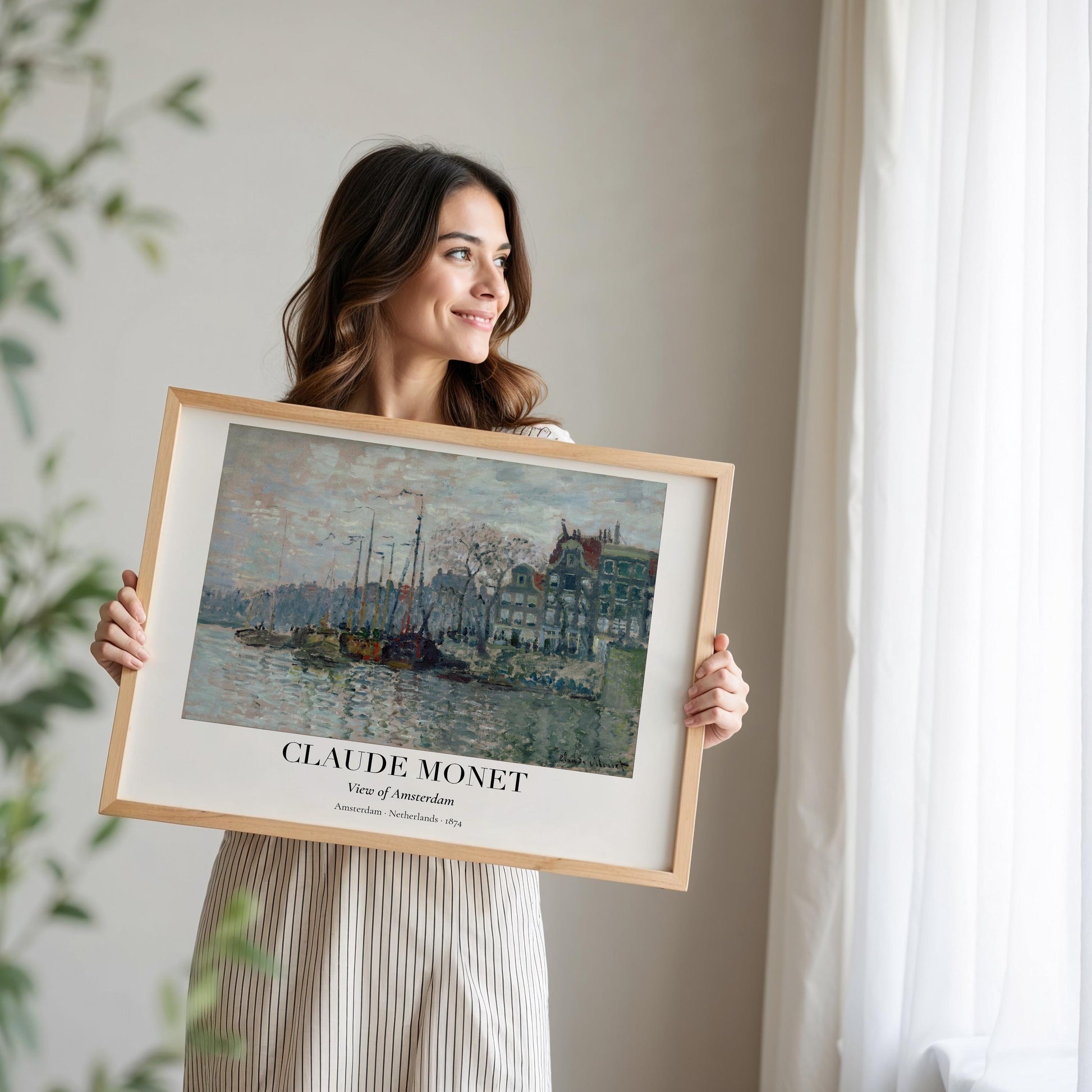 Claude Monet Poster · Amsterdam 1874 · Impressionismus Stadtansicht · Vintage Kunst Druck · Grachtenblick ohne Rahmen-4