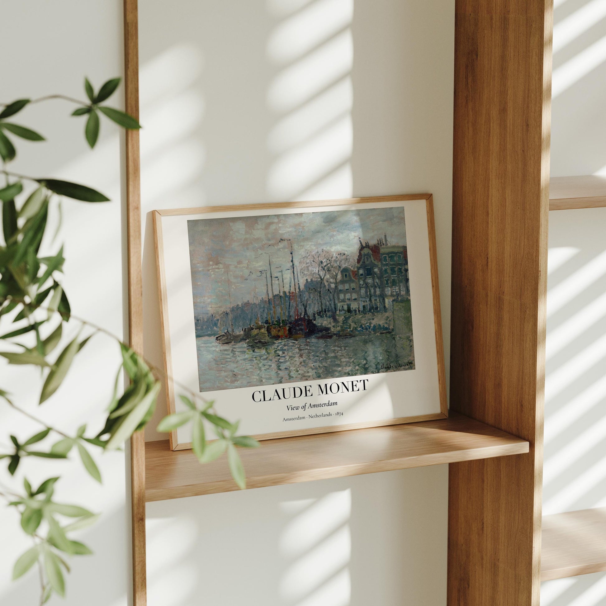 Claude Monet Poster · Amsterdam 1874 · Impressionismus Stadtansicht · Vintage Kunst Druck · Grachtenblick ohne Rahmen-3