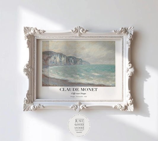 Claude Monet Poster · Klippen bei Dieppe 1896 · Normandie Küstenkunst · Impressionismus Druck · Vintage Wandbild ohne Rahmen-0