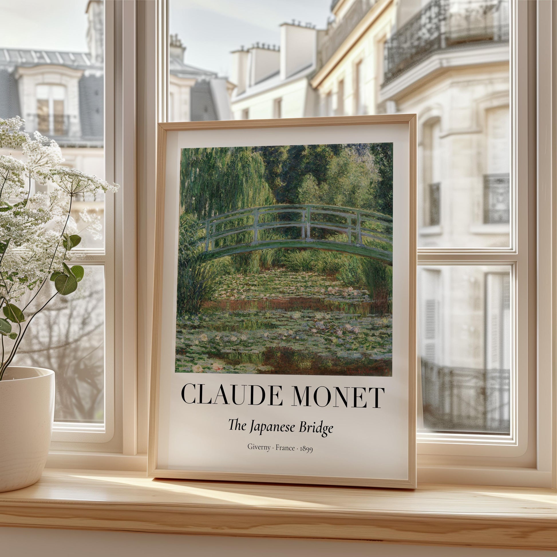 Claude Monet Poster · Japanische Brücke 1899 · Garten von Giverny · Impressionismus Seerosen Kunstdruck · Vintage Deko Print ohne Rahmen-4
